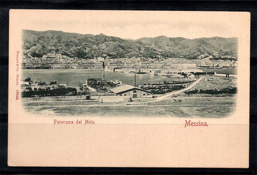 Messina 1900 cartolina - messina,