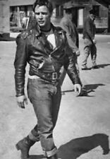 BELSTAFF-MARLON BRANDO-TG L-CHIODO-MALENOTTI-BLACK PRINCE-GIACCA PELLE-LEATHER-
