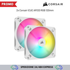 ✅ 2X Ventola PWM Corsair AR120 RGB 120mm Fino a 1850 RPM iCUE