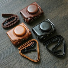Custodia in pelle PU Canon Powershot G1X G11 G12 G15 G16 G7X G9X G5X