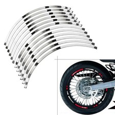 RIM Stripes Wheel Decals Tape Stickers per SUZUKI DRZ DR-Z 400SM 2005-2019 bianco