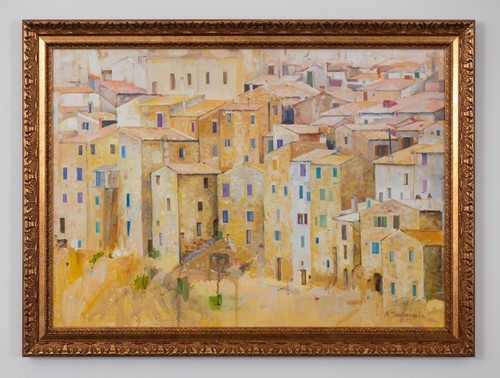 Quadro pitigliano olio su - 'pitigliano',