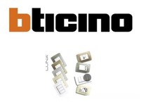 ORIGINALE BTICINO LIVING LUNA PRESA BIPASSO PLACCA INTERRUTTORE BIPOLARE USATO