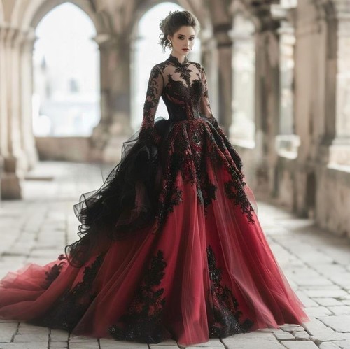 Abito sposa gotico nero - sposa,
