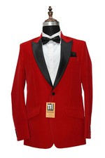 Uomo Rosso Fumare Giacche