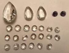 Lotto gocce vetro - 25, cristallo