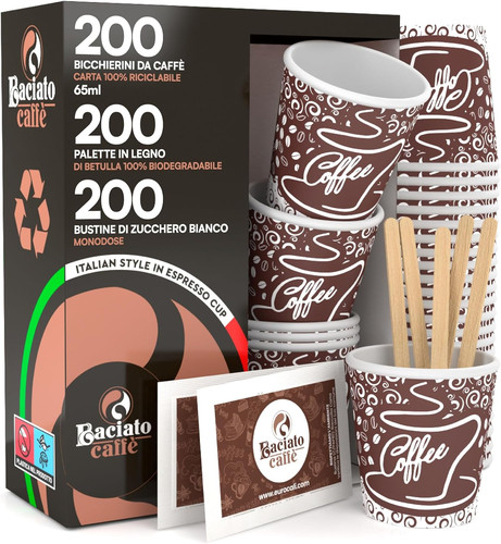 200 bicchierini carta per - bicchierini, in