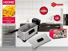 FRIGGITRICE ELETTRICA PROFESSIONALE A OLIO 3,2 LITRI 2000W HOOMEI CESTELLO