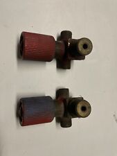 set 2 valvole rubinetto termostatica in ottone d'epoca anni 60 /70