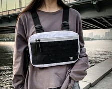 MARSUPIO DA PETTO UOMO MULTITASCHE TRACOLLA REGOLABILE BORSA ZAINO BORSELLO