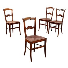 Sedie Luigi Filippo Antiche Noce Italia XIX Secolo Originali