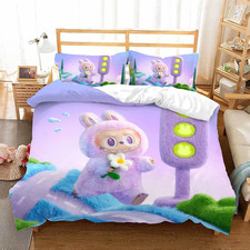 Set lenzuola personalizzabile testo 16#LA#BU# copripiumino + federe 80x80 BN