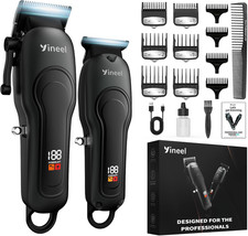 Tagliacapelli Professionale Uomo, Macchinetta per Capelli E Barba Senza Fili Con