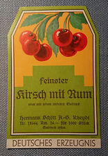 Vecchia Etichetta Di Rum Etichetta Label Kirsch Con Rum Schött Rheydt