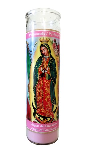 Candela devozionale rosa
