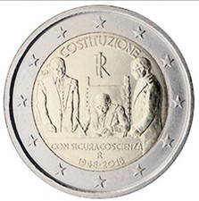 2 Euro Italia Commemorativo 70 Costituzione Italiana 2018