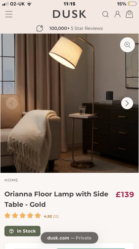 Lampada terra dusk orianna - da,