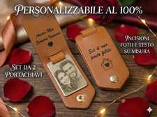 2 Portachiavi Pelle con FOTO