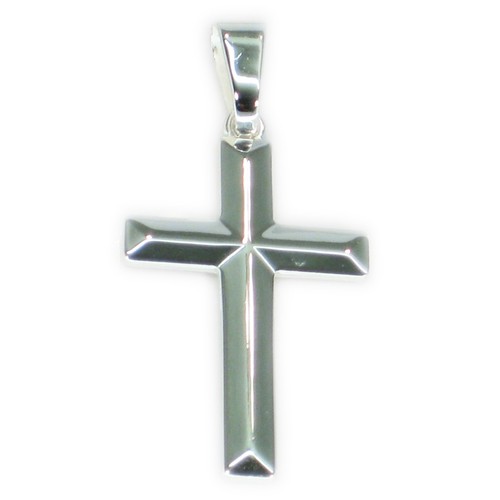 Ciondolo croce argento - , lucido