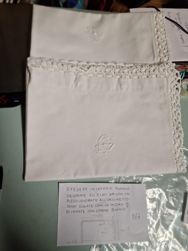 Coppia federe cotone - federe, bianco