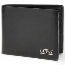 MODA Portafoglio GUESS NEW BOSTON Uomo Nero - SMNEBRLEA20BLA