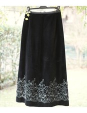 GONNA IN  VELLUTO LUNGA tg.44  NERA