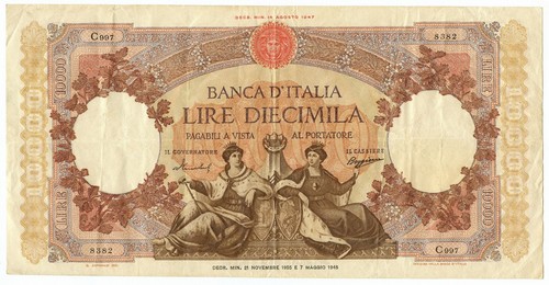 10000 lire capranesi - lire,
