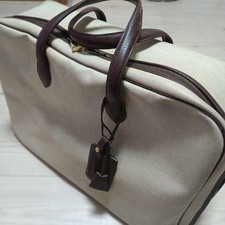 Borsa Hermes Boston Victoria 50 tela beige vintage autentica usata