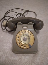 Telefono fisso vintage a disco Auso Siemens S62 anni 60-70