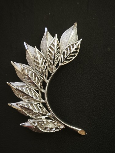 Spilla foglia argento coro - foglia,