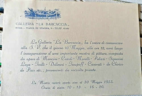 1955 invito mostra gall - 1955,