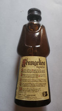 Mini bottiglia liquore Frangelico vintage alta 4,5” vuota miniatura marrone/ambra