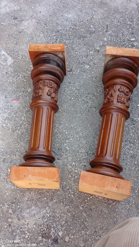 Coppia colonne intagliate - coppia,