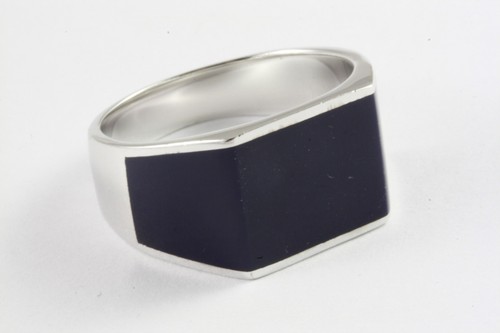 Anello uomo scuro blu pietra - anello,