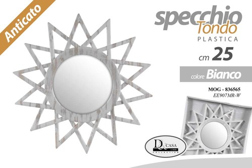 Specchio stella bianco - specchio,