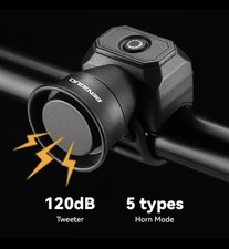 CAMPANELLO ELETTRICO CLACSON RICARICABILE BICICLETTA MTB MONOPATTINO MOTO 120DB