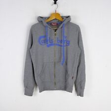 Felpa Carlsberg Taglia L Donna Logo Pratico Moderno Felpa con cappuccio Zip Logo