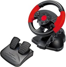 VOLANTE PEDALIERA RACING SET DA GAMING PER PC PS2 PS3 VIBRAZIONE VIDEOGIOCHI