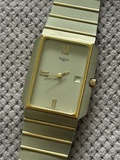 orologio Tavernier Da Uomo NOS anni 90 Quartz Ultrapiatto Acciaio E Oro Placcato