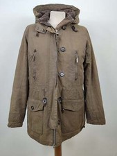 Parka Barbour da donna verde oliva uk14 -Lady Vintage Troop wax parka size Uk...
