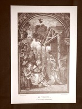 La Natività Quadro di Bernardino Pinturicchio Stampa del 1894