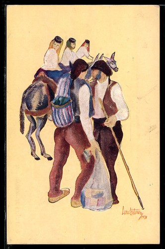 Cartolina artistica persone