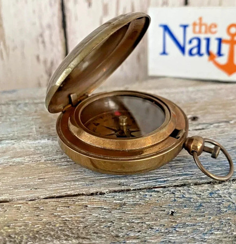 Bussola nautica ottone - fatta, a
