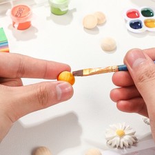  200 pezzi mezze perline di legno fai da te sfere di legno non finite emisfero