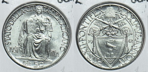 Vaticano 1942 centesimi - vaticano,