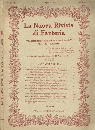 Nuova rivista fanteria - rivista, di