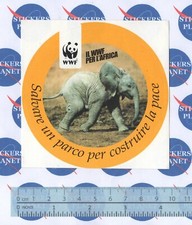 ADESIVO STICKER VINTAGE AUFKLEBER AUTOCOLLANT WWF PER L'AFRICA