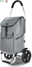 ® Carrello della Spesa Pieghevole in Alluminio, Carrello Portaspesa con Borsa da