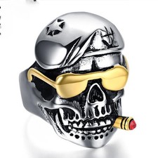 Anello Teschio Acciaio Inox