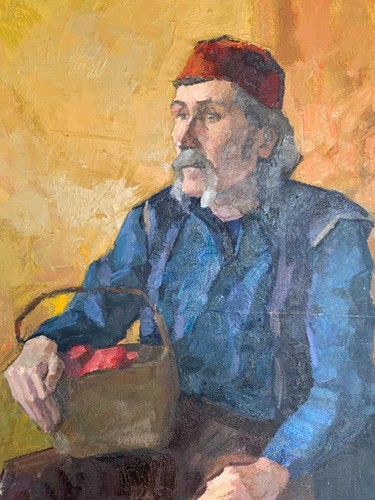 Uomo sovietico con cesto - , |